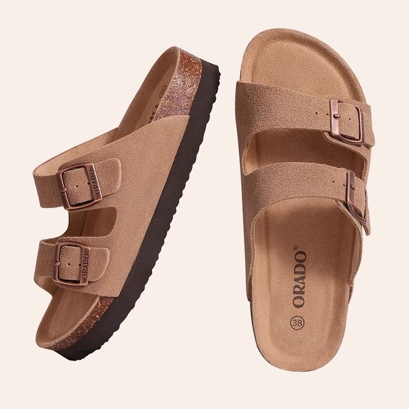 Evshine Cork Footbed Clogs Slides with Arch Support for Men and Women