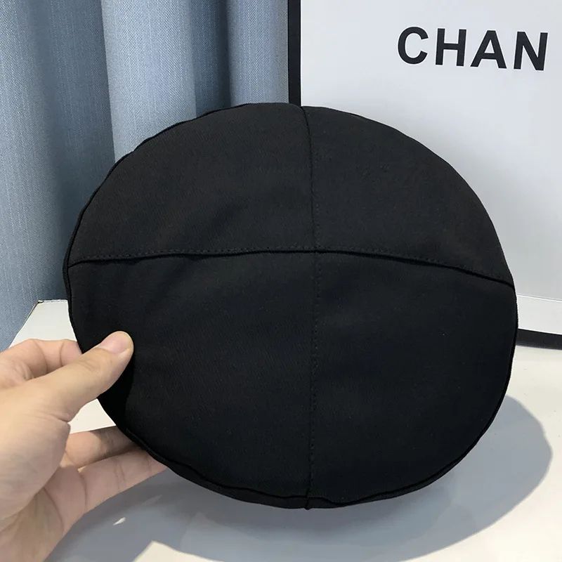 Vintage-Inspired Women Beret, Chic Lightweight Cotton, Adjustable Drawstring Closure, Ideal For Fall Winter