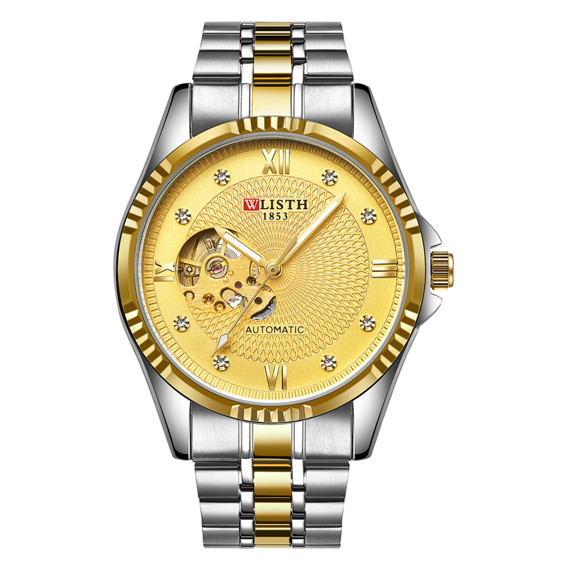 Business Personality Trend Mechanical Mens Steel Band Watch