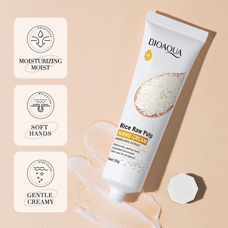 Rice Essence Rejuvenating Hand Cream – 30g Volumizing & Brightening Therapy