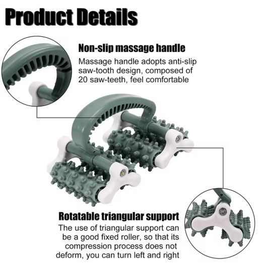 Deep Tissue Muscle Massage Roller – Fascia & Anti-Cellulite Myofascial Release Tool