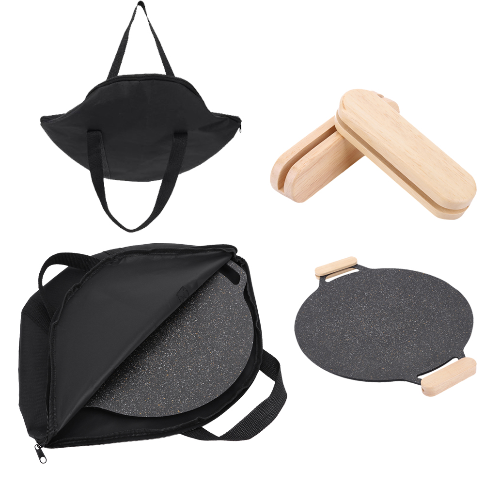 Waterproof BBQ Grilling Pan Carrying Case Heat-Resistant Skillet Bag with Handle for Outdoor Cooking