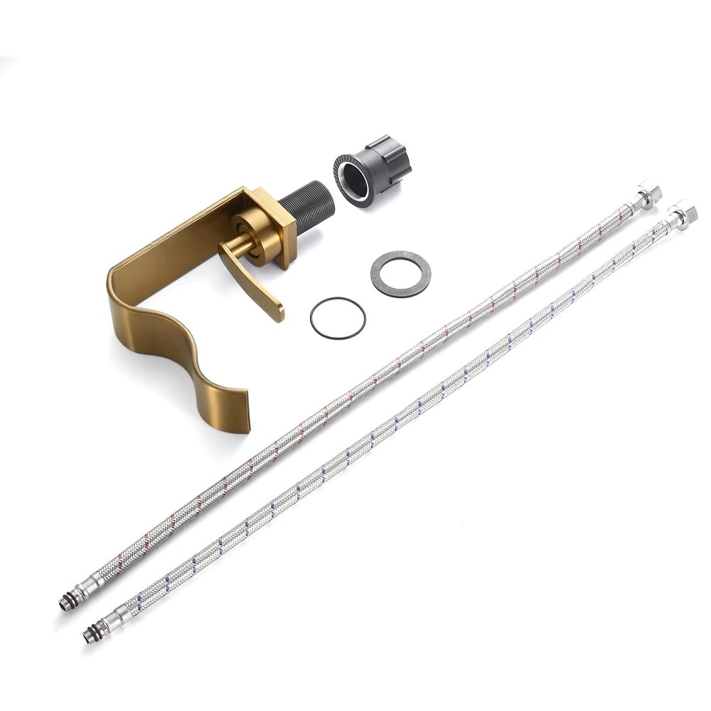 Luxury Brushed Gold Bathroom Sink Faucet