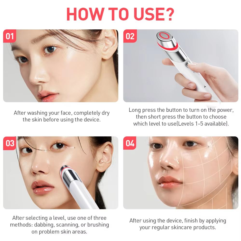 Age-R Booster H Facial Skin Care Device with Anti Aging Microcurrent Lift for Home Beauty Therapy