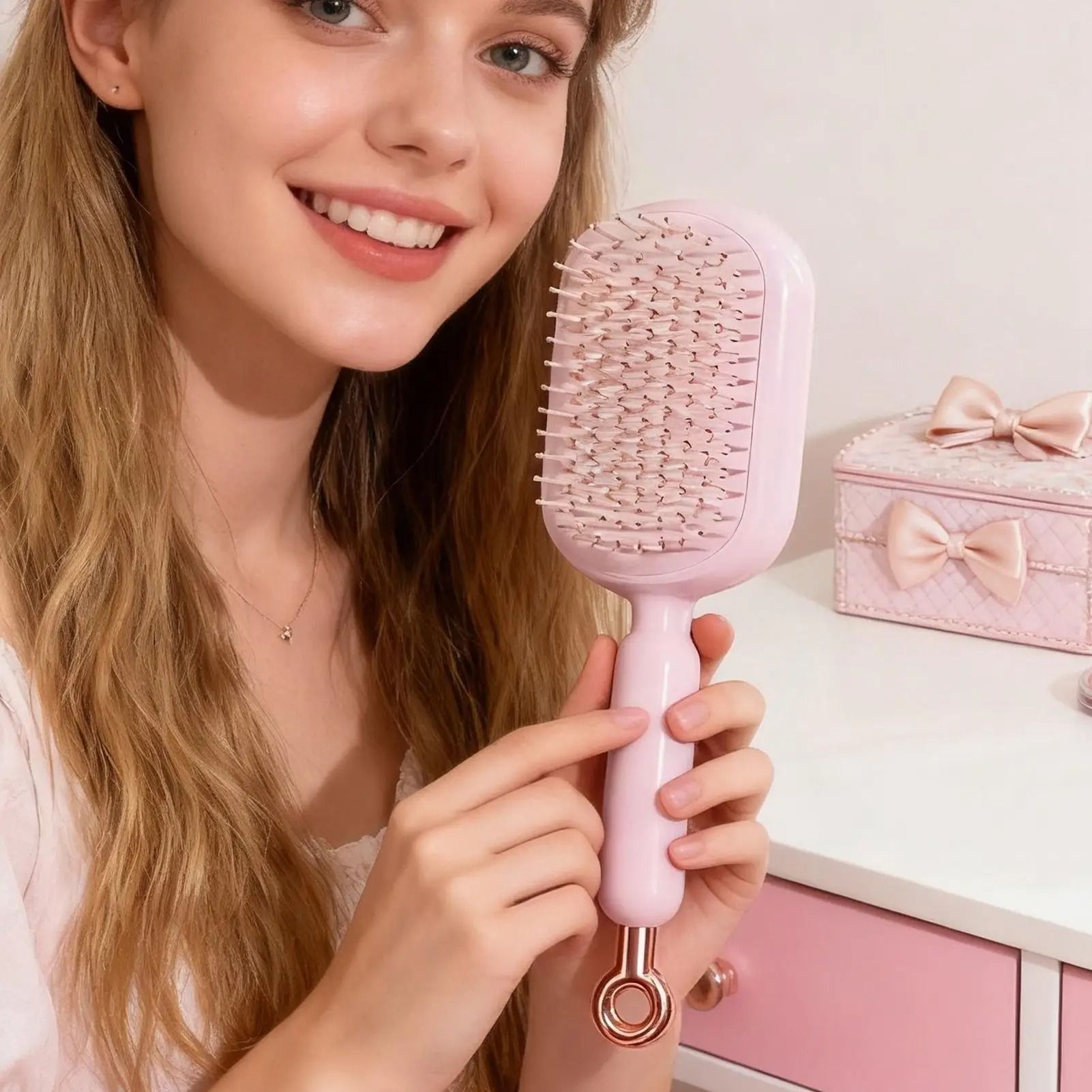 Retractable Scalp Massage Hairbrush