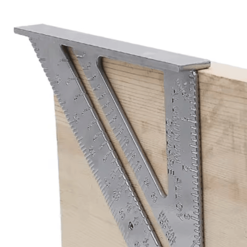 7-Inch Aluminum Triangle Ruler – Carpenter Square Precision Woodworking Tool