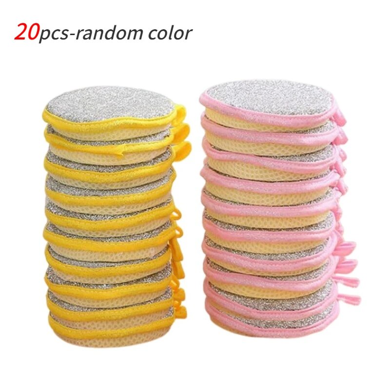 Double Sided Dishwashing Sponge Brush: Household Cleaning Tool (10/20/50PCS)