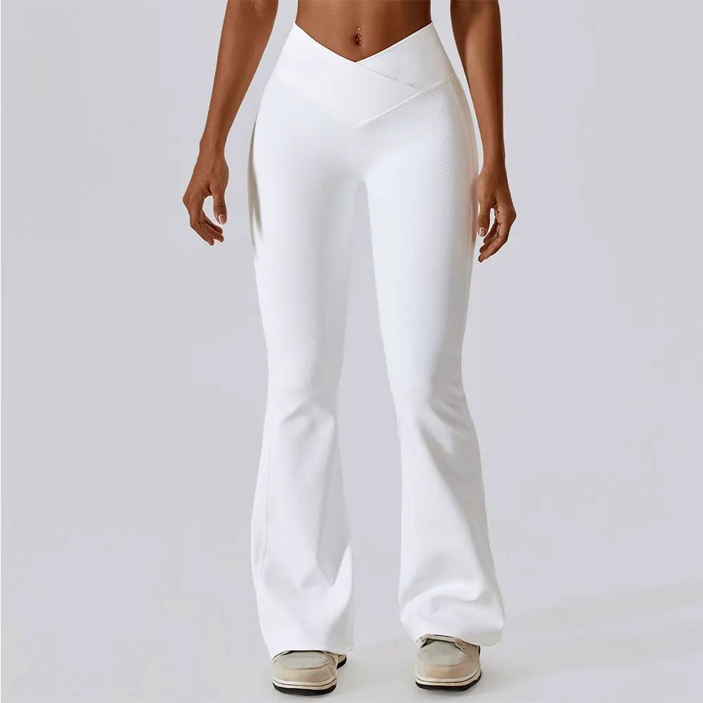 Womens High Waist Flared Yoga Fitness Leggings