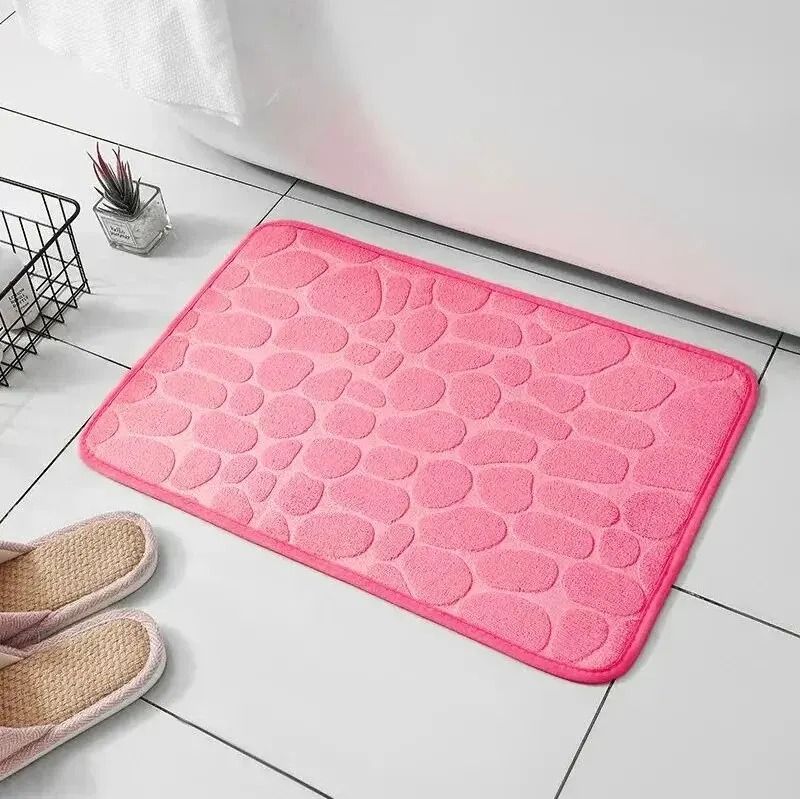 Embossed Pebble Fiber Carpet | Anti-Slip Bathroom & Living Room Mat