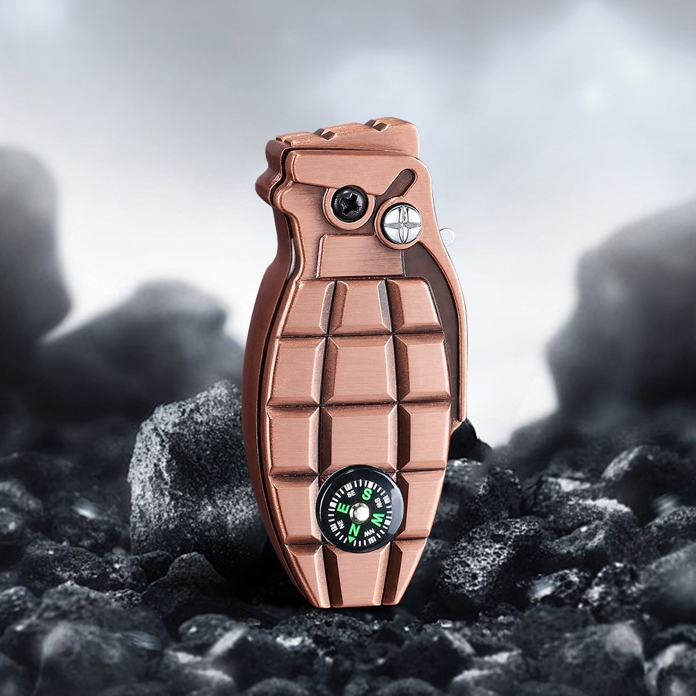 Tactical Windproof Jet Lighter with Built-in Compass & Safety Lock  Rugged EDC Survival Tool