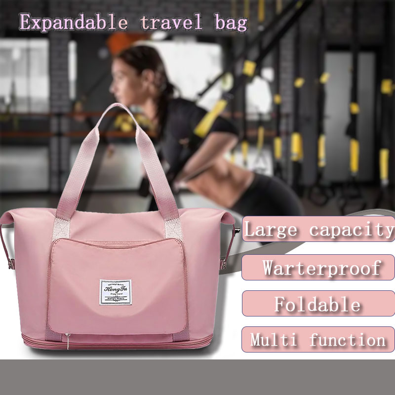 Expandable Foldable Travel Bag Waterproof Weekender Carry On Duffel