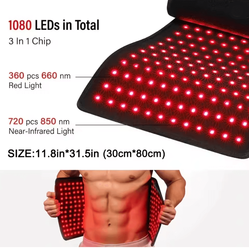 RejuvaWave 850nm Infrared Pain Relief Heating Pad Belt