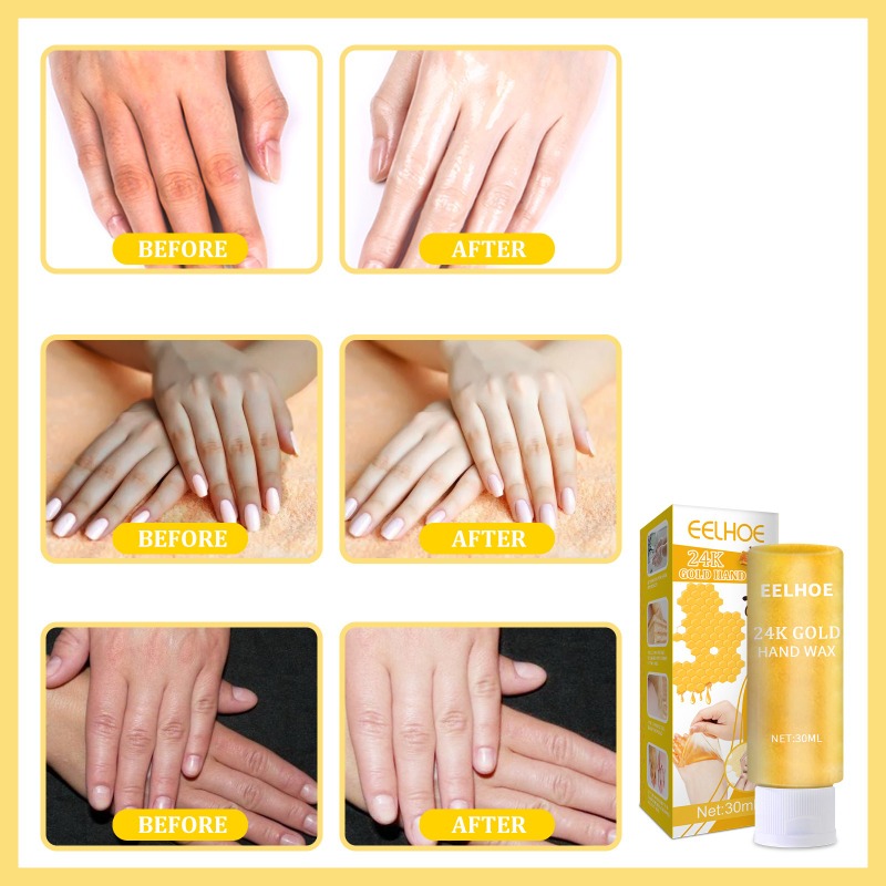Mango Moisturizing Hand Wax with Beeswax Hand Mask, Natural Nourish Soften Cream, Scrub HandCare Mask Treatment