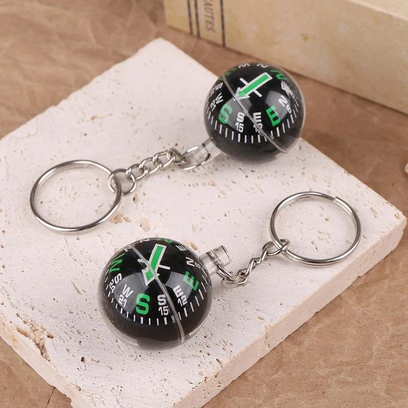 Portable Compass Mini Keychain Survival Tool for Hiking and Outdoor Navigation
