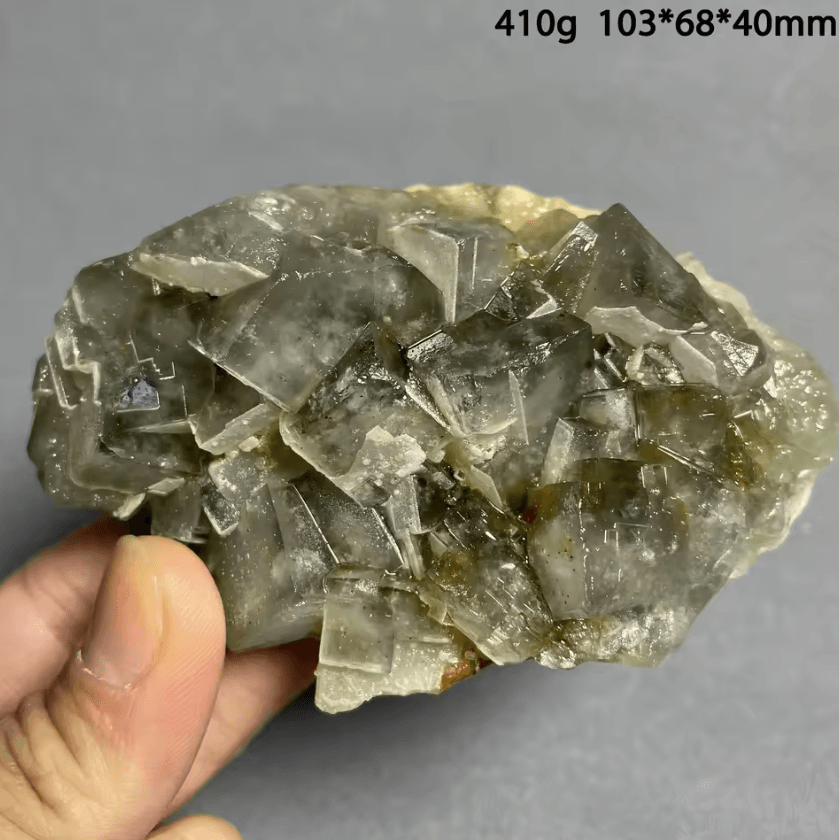 Natural Madagascar Green Fluorite Crystal Cluster – Raw Healing Stone & Mineral Home Decor