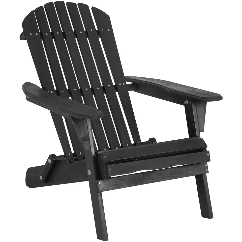 All Weather Folding Adirondack Chair, Fire Pit Lounge Seating, Easy Assembly