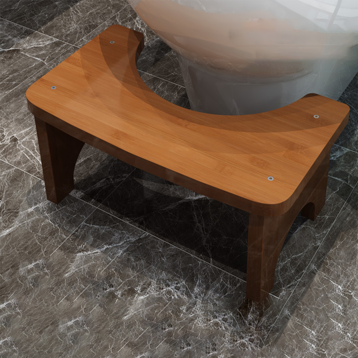 Portable Toilet Squat Stool for Adults Wide Stable Bathroom Potty Stool for Healthy Toilet Posture