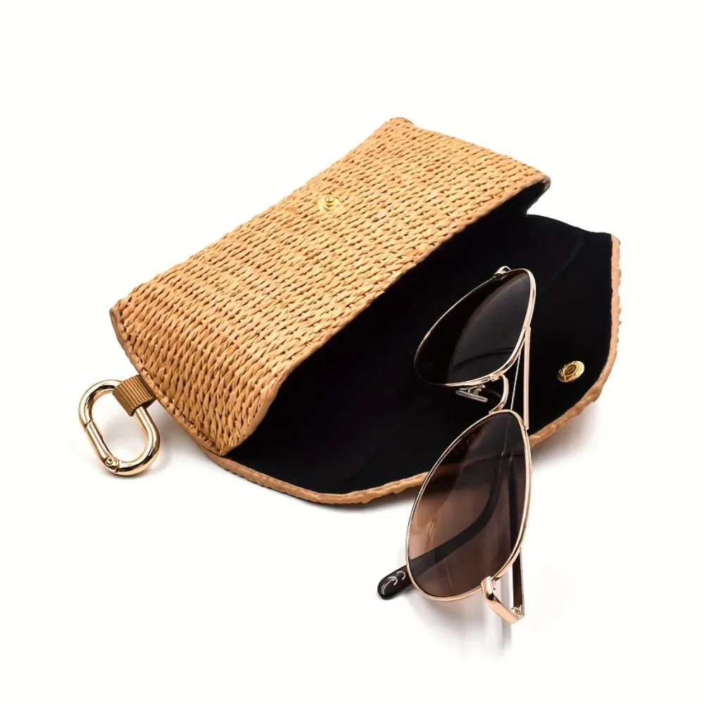 Sunglasses Box, New Woven Glasses Box for Men and Women, Lightweight Soft Toad Glasses Box