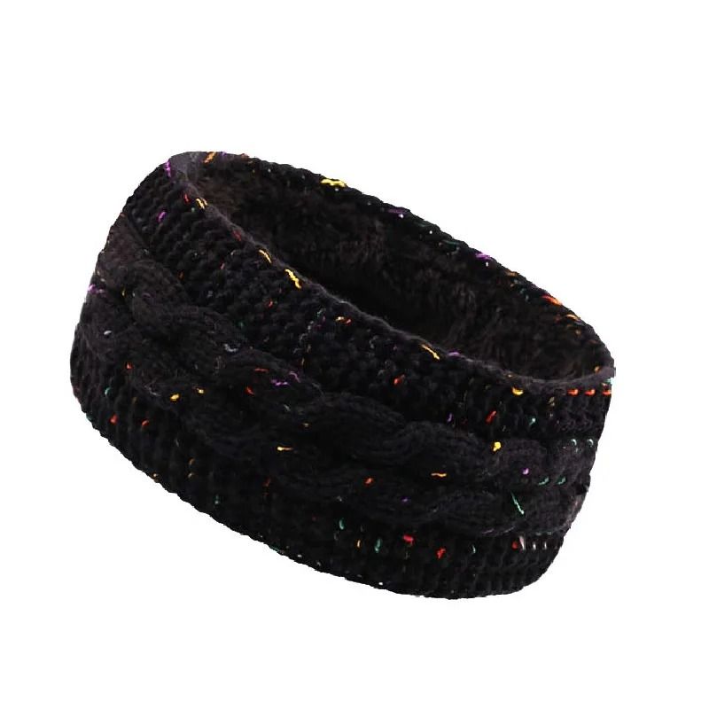Velvet-Lined Thermal Knitted Winter Headband