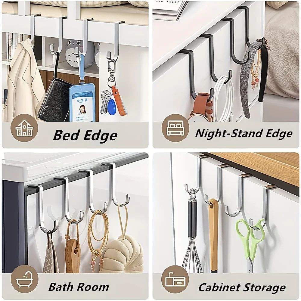 10-Pack S-Shaped Metal Double Hooks