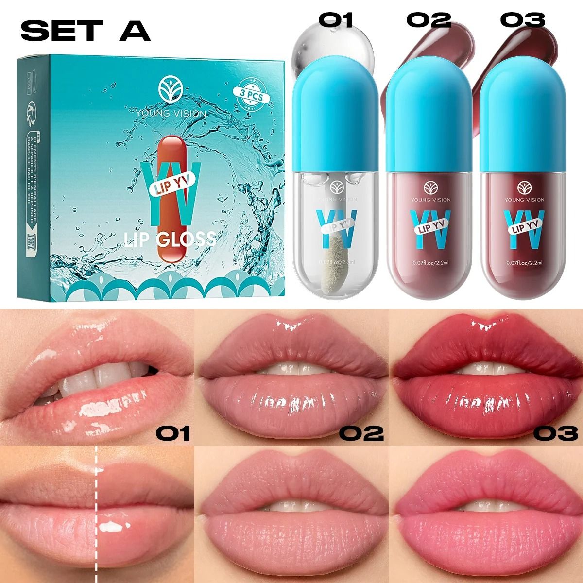 Mini Velvet Matte Lip Gloss Set Long-Lasting Fruit Scented Lip Tint