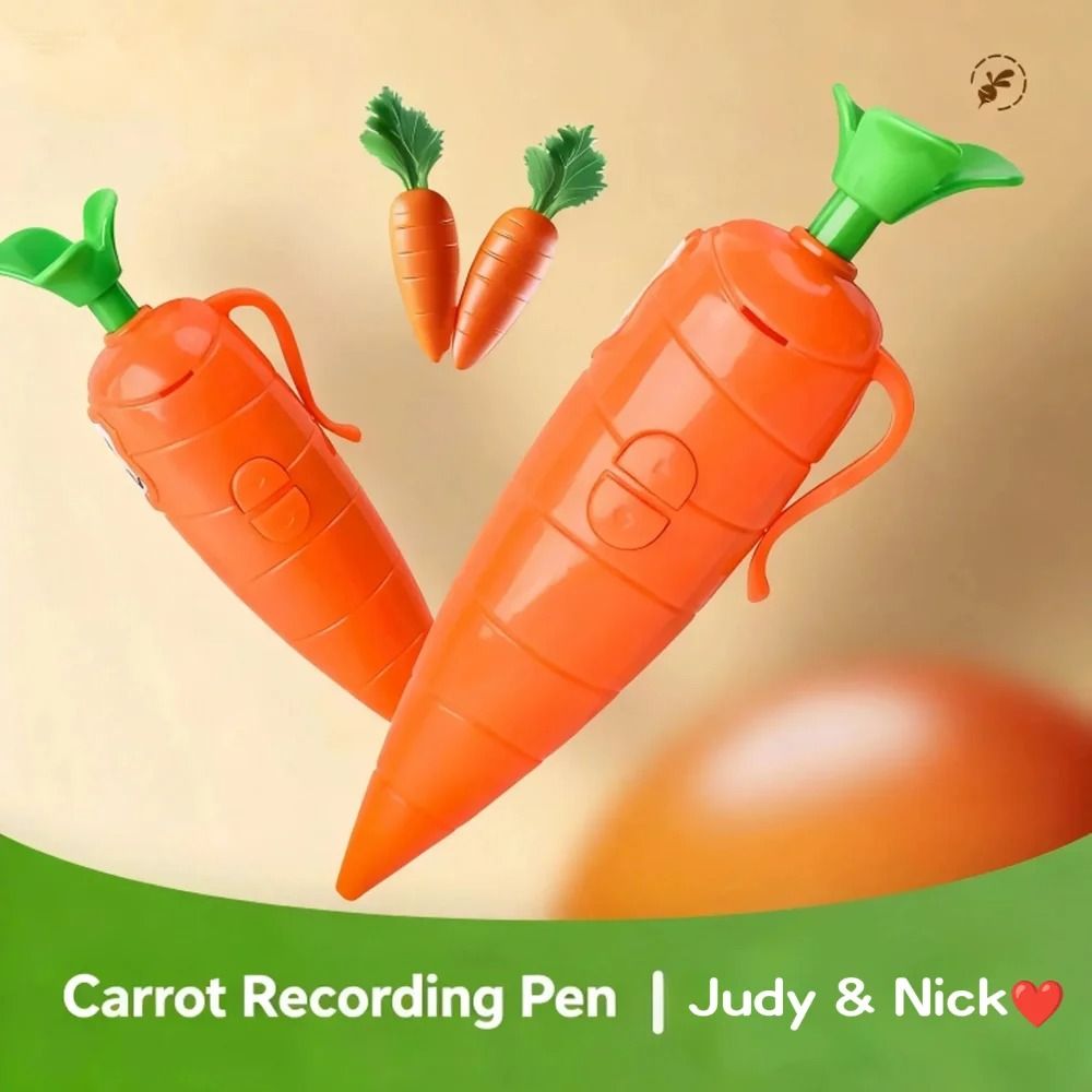 Carrot Shaped Voice Recorder Pen Toy with Sound Recording Feature