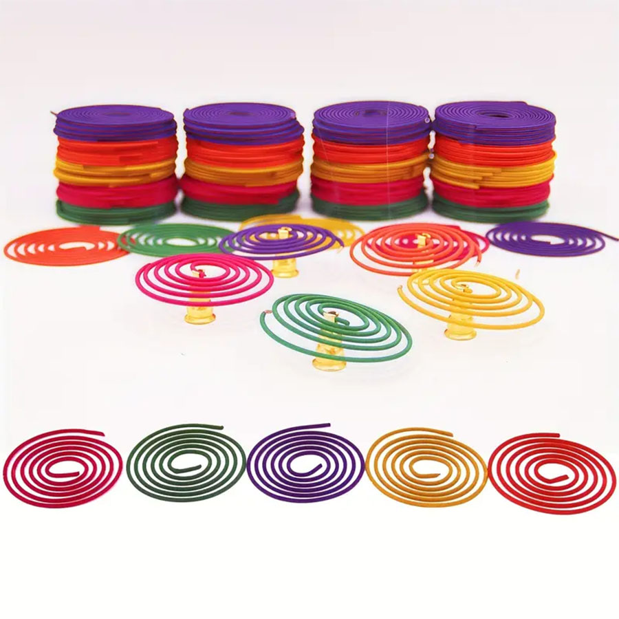 Spiral Shape Mixed Fragrance Incense Sticks Lemon Rose Jasmine Lavender Orange Mild Fragrance