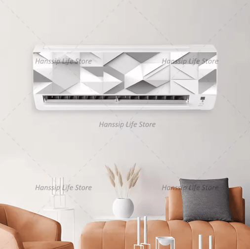 3D Geometric Air Conditioner Panel Sticker Abstract Illusion Wall Decal