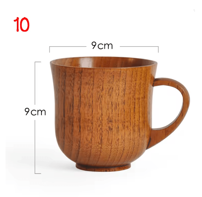Handmade Wooden Beer Cup Natural Spruce Wood Big Belly Drink Mug