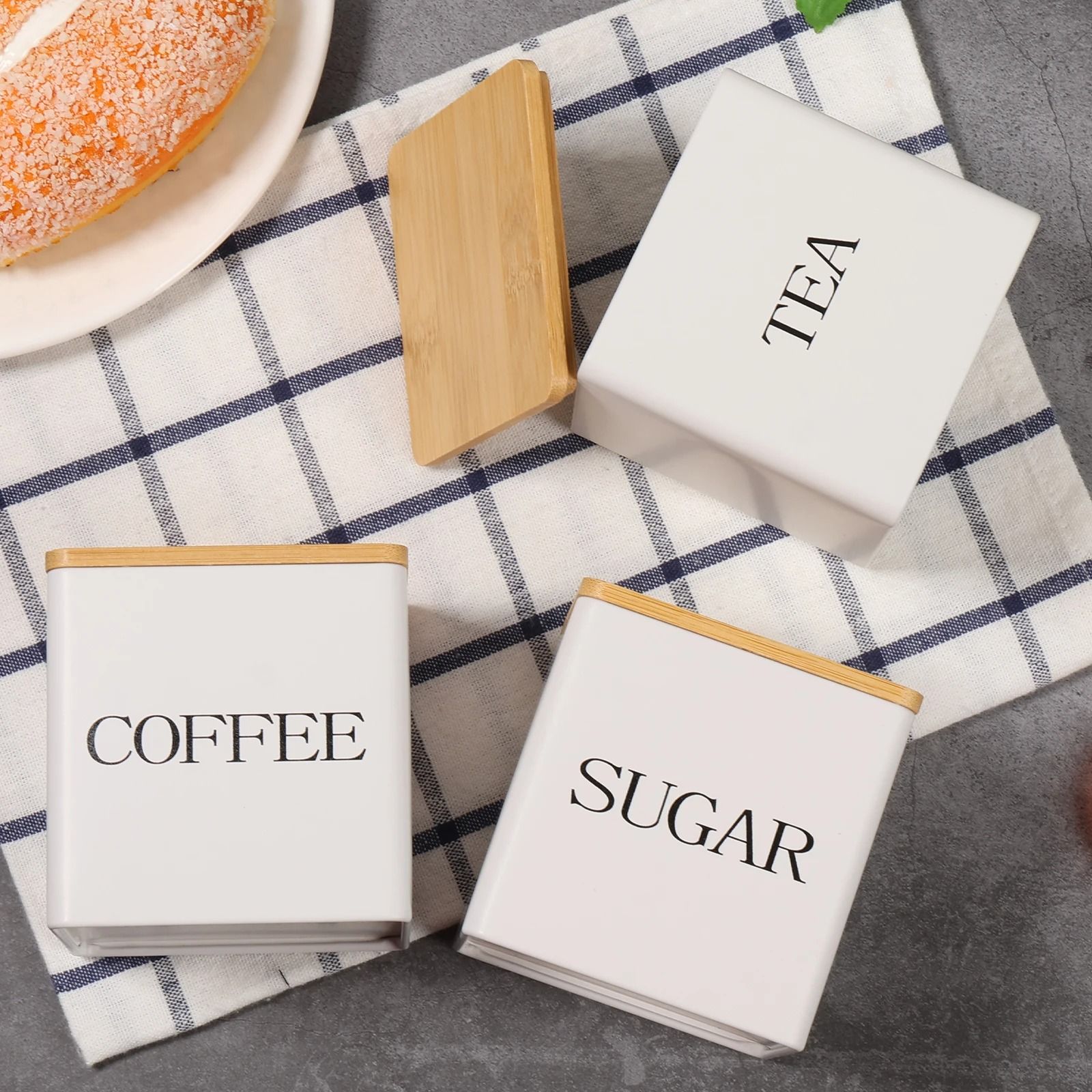 3 pcs Coffee Bean Storage Canisters Vacuum Sealed Jars