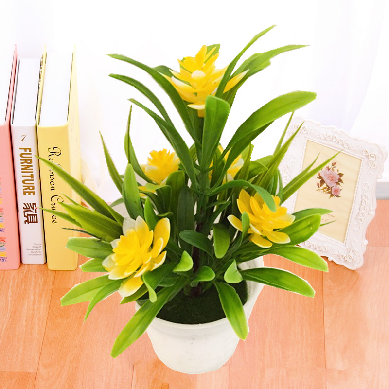 Artificial Flowers, Fake Plastic Plant, Home Office Decor, Desktop Bonsai, Wedding, Balcony Ornaments, Gift