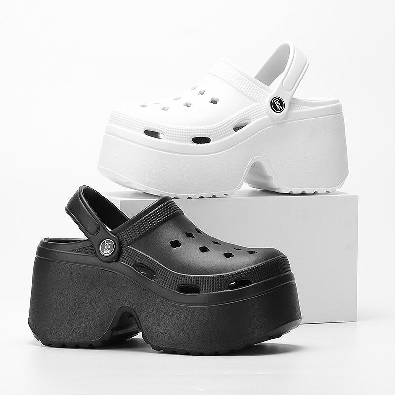 Summer Closed Toe Women's Wedges Heel Sandals, Chunky Platform Sandalias