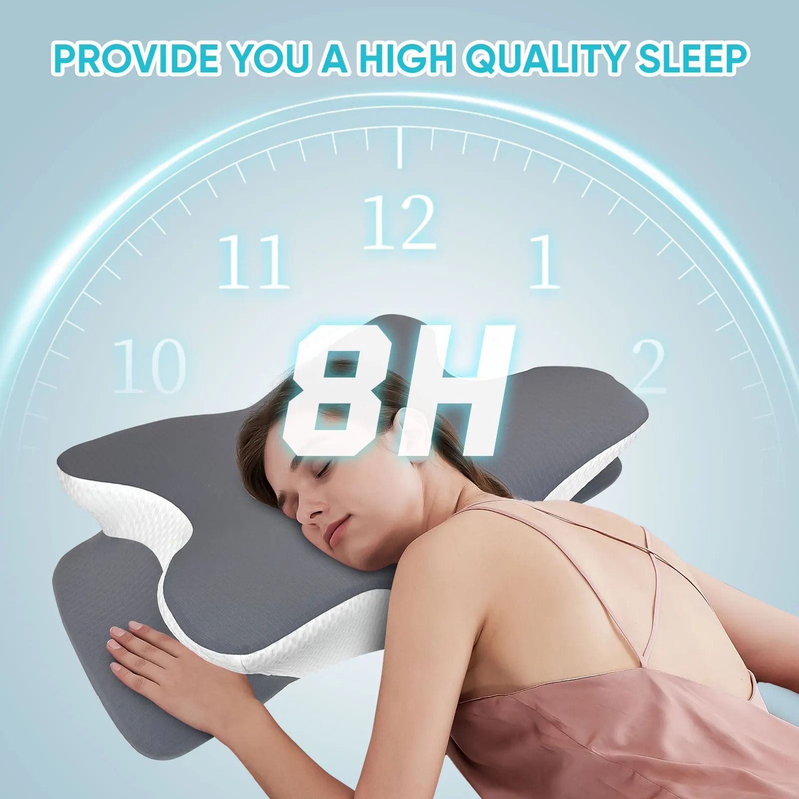 High-Fidelity Cooling Silk Cervical Pillow