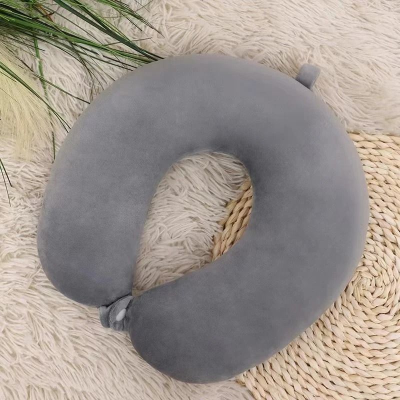 Soft Plush U Shaped Travel Neck Pillow Comfortable Neck Support Pillow