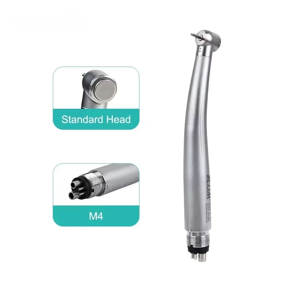 Dental LED High Speed Handpiece Air Turbine with Push Button Ceramic Bearing and Water Spray