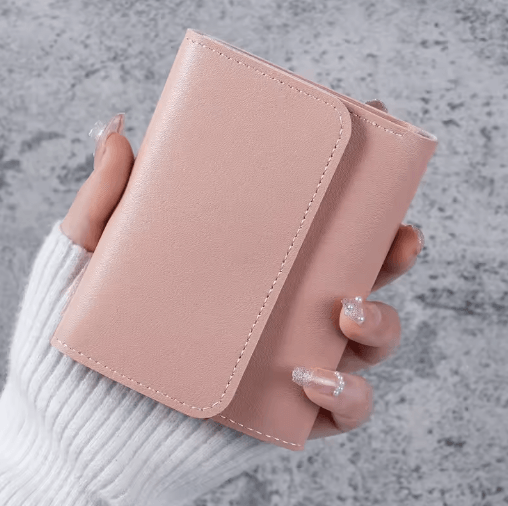 Womens Ultra Thin Trifold Wallet –Compact Student Card Holder & Coin Purse