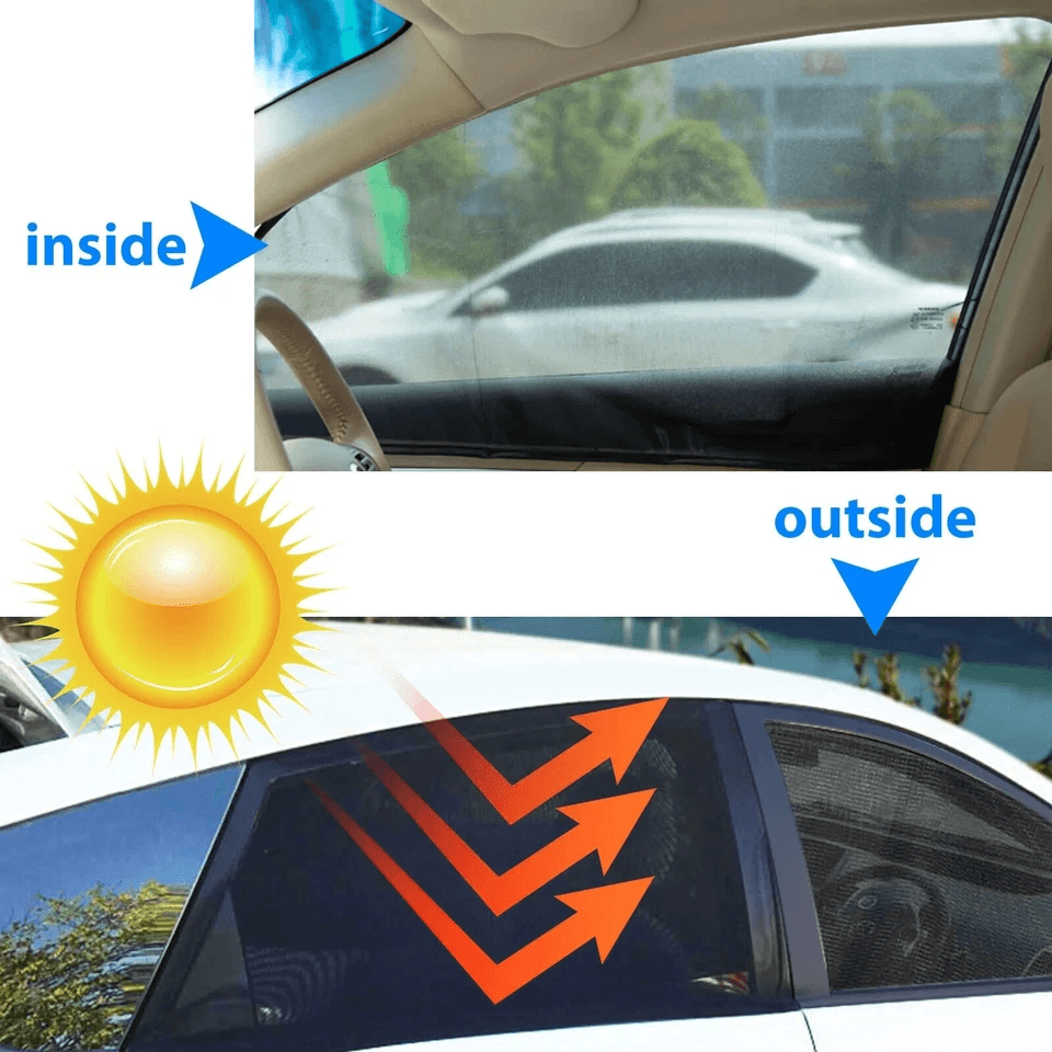 Car Side Window Sun Shade Visor Mesh Cover, UV Block Shield Screen for Baby Pet Travel