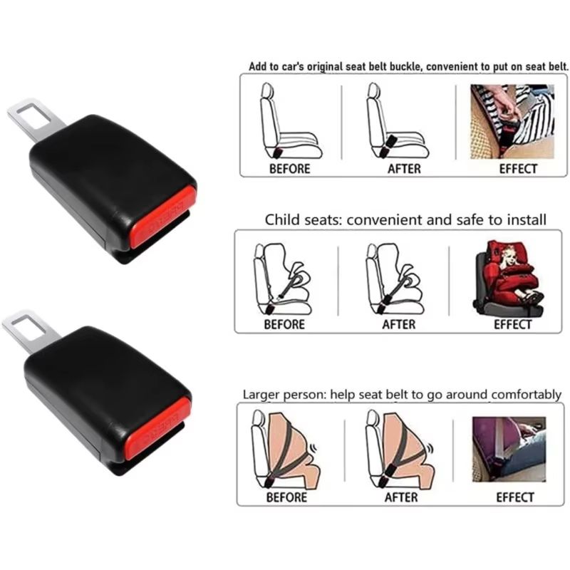 DriveEase 4-Piece Car Enhancement Set – Cup Holder Mats & Seat Belt Extenders