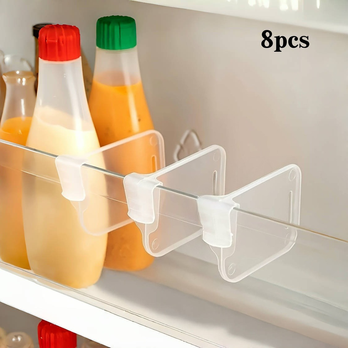 Refrigerator Side Door Sorting Partition Card Buckle, Kitchen Bedroom Storage Box, Space Division Organizer
