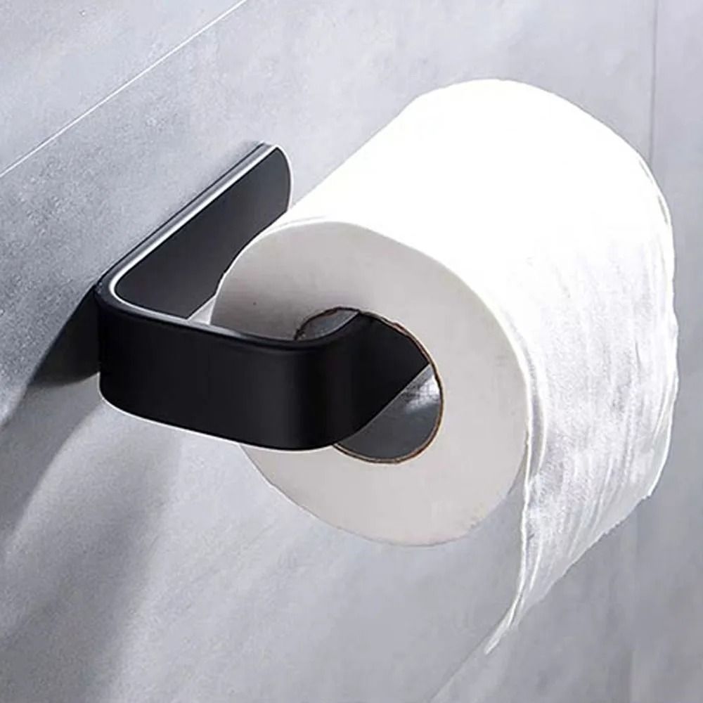 Self Adhesive Wall Mounted Towel Rack Bathroom Towel Holder and Toilet Paper Hanger