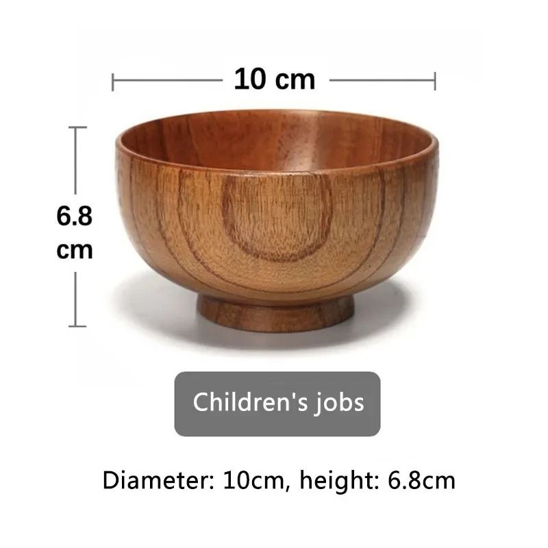 Industrial-Standard Natural Japanese Wooden Food Bowl
