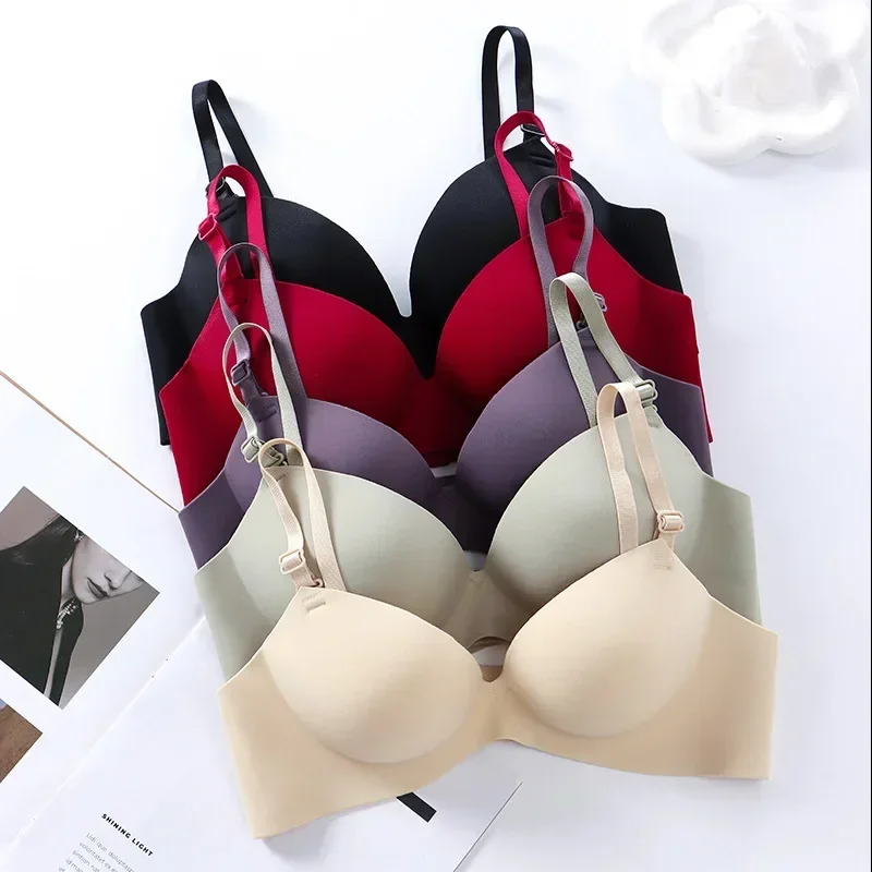 Women Seamless Bra Sexy Push Up Bralette, No Wire, Breathable, Wireless Lingerie for Students and Girls