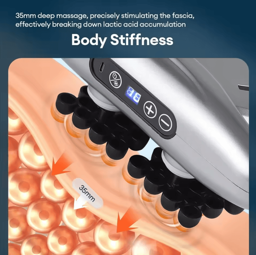 66-Head High Frequency Massage Gun – Fascia Vibration Body and Deep Tissue Massager