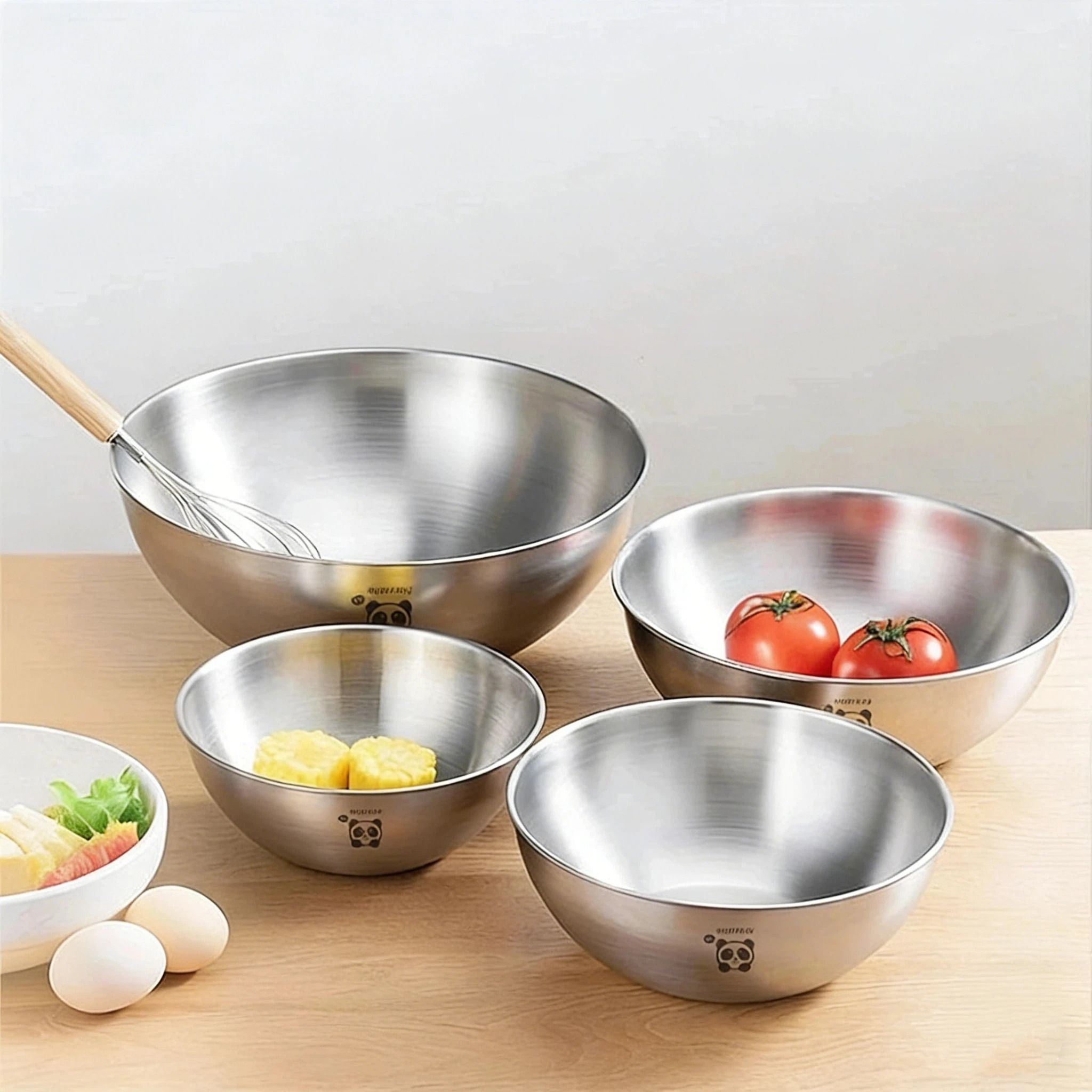 Stainless Steel Mixing Bowl with Scale Large Capacity Kneading Dough Bowl