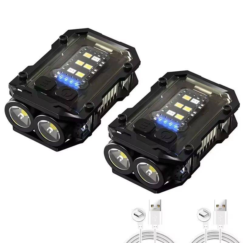 USB Rechargeable Multifunctional COB LED Keychain Flashlight with Magnetic Base
