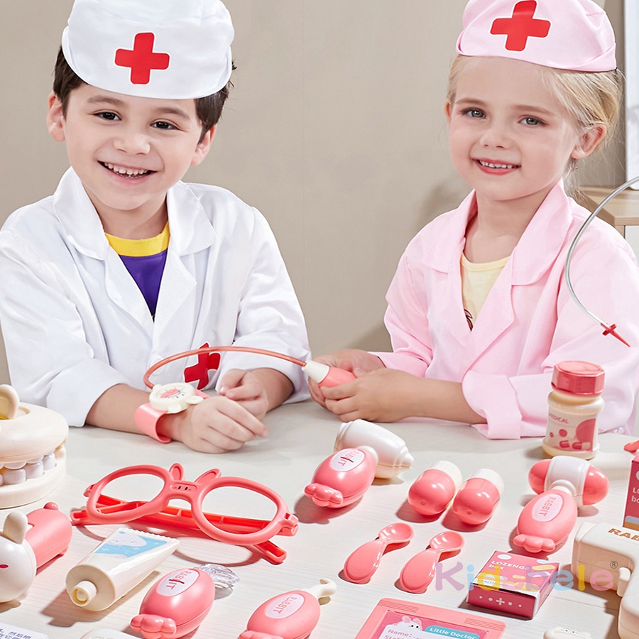 Medical Kit Toys for Kids, Kids Doctor Play Set, Stethoscope, Syringe, Dentist Tools, Educational Gift for Boys and Girl