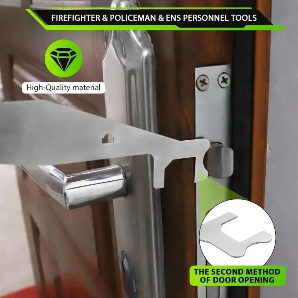 Multi-Purpose Stainless Steel Utility Pry Tool with Measuring Edge