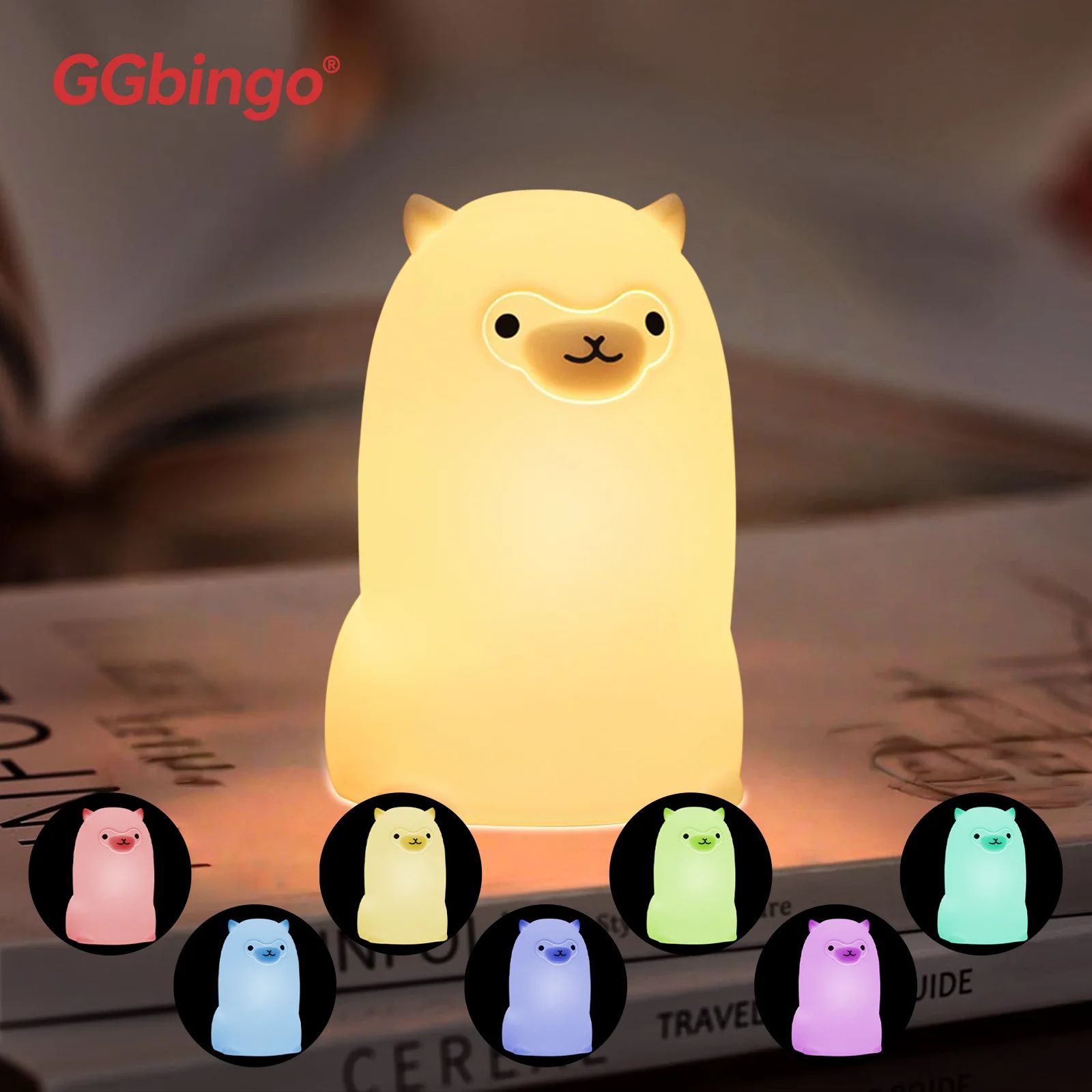 Cute Pear Duck Night Light Touch Control Silicone Lamp