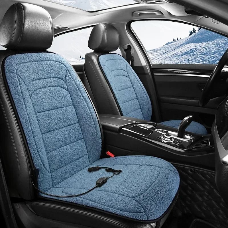 12V Universal Heated Car Seat Cover – Rapid Heating Cushion for Seat & Backrest
