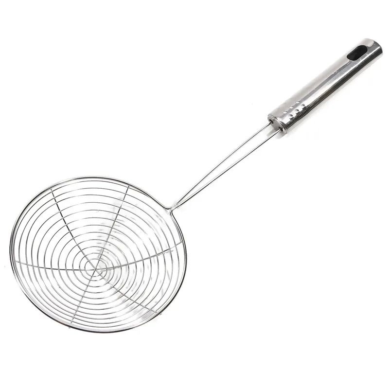 Stainless Steel Wire Mesh Skimmer Spoon Heat Resistant Frying Strainer Scoop